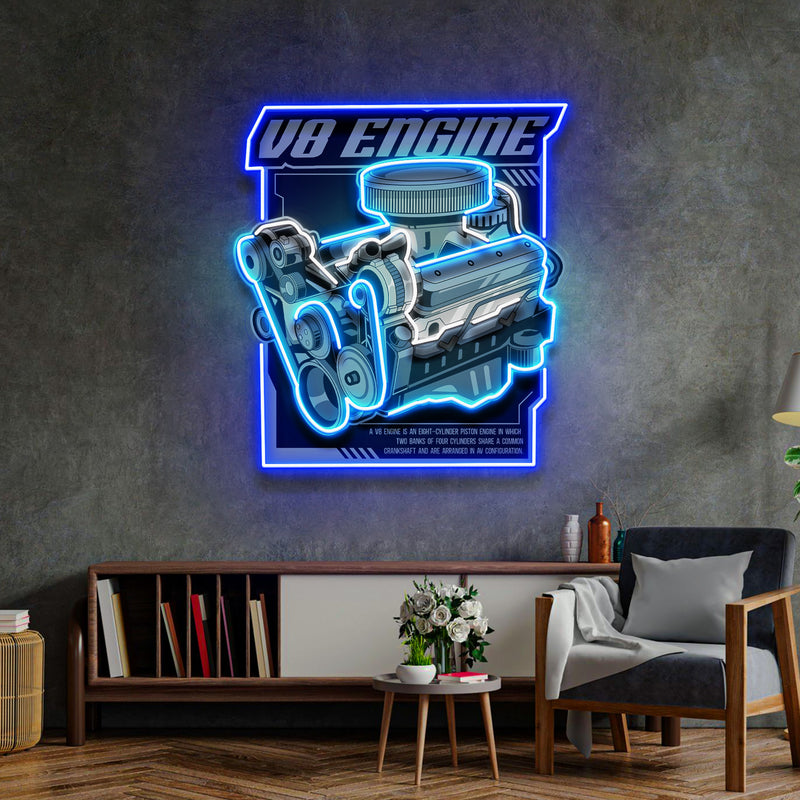 Engine LED Neon Sign Light Pop Art