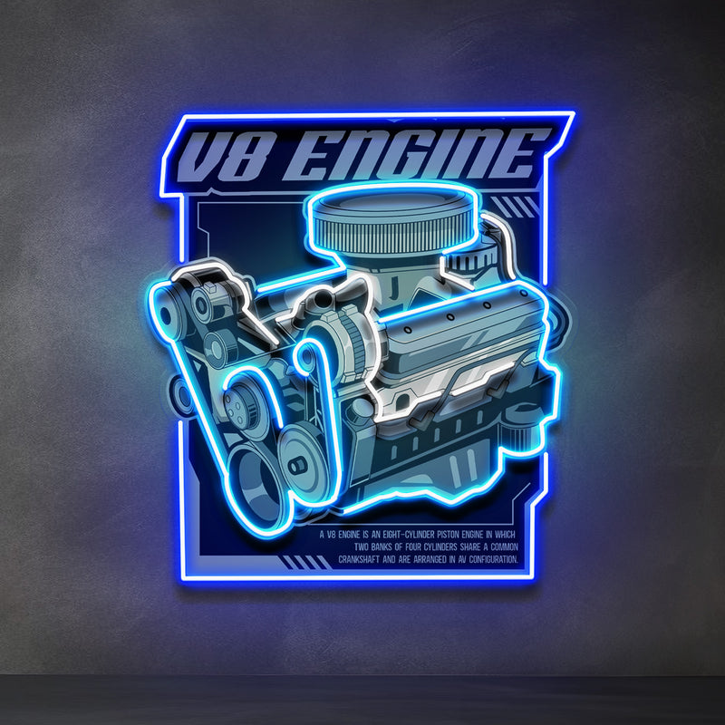 Engine LED Neon Sign Light Pop Art