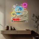 Fantastic Trip To The Moon Collapse Art LED Neon Sign Light Pop Art