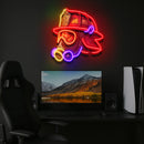 Fire Safety Helmet LED Neon Sign Light Pop Art