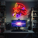 Fire Safety Helmet LED Neon Sign Light Pop Art