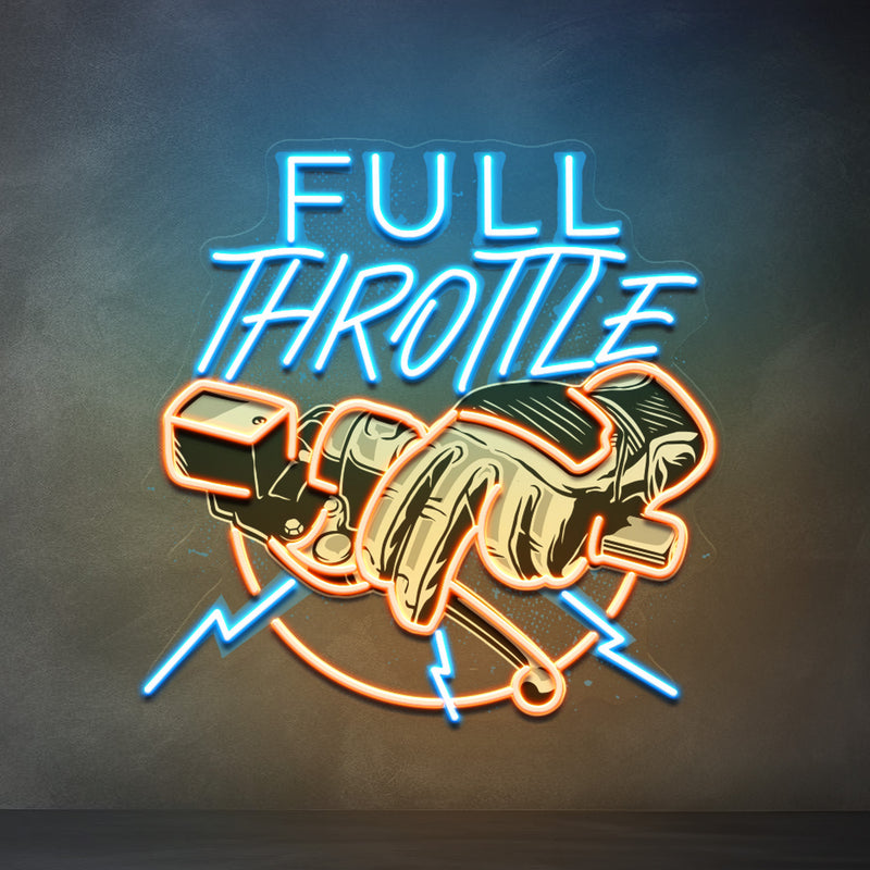 Full Speed Full Throttle LED Neon Sign Light Pop Art