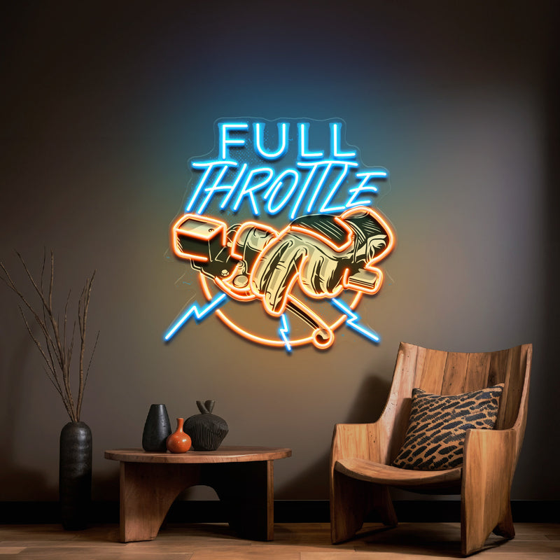 Full Speed Full Throttle LED Neon Sign Light Pop Art