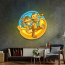 Funny Monkey Banana Cartoon LED Neon Sign Light Pop Art