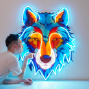 Colorful Wolf LED Neon Sign Light Pop Art