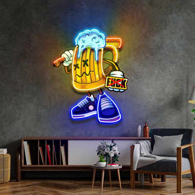 Go Get It Beer LED Neon Sign Light Pop Art