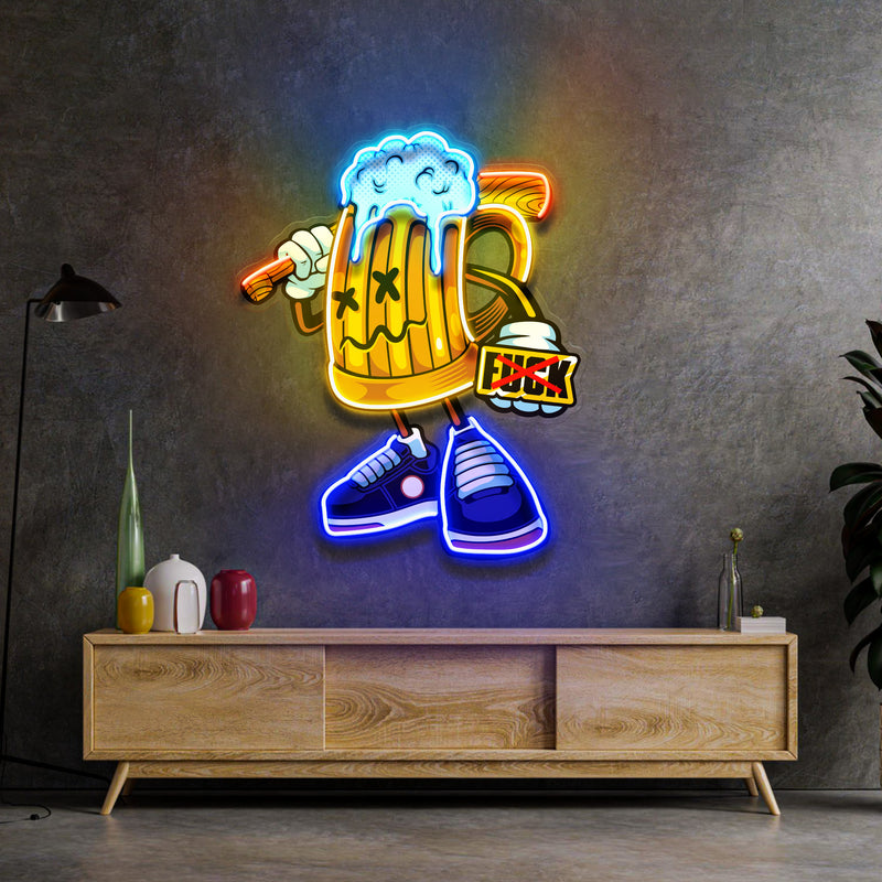 Go Get It Beer LED Neon Sign Light Pop Art