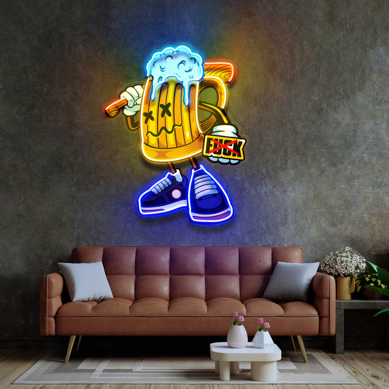 Go Get It Beer LED Neon Sign Light Pop Art