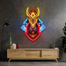 Golden Horned Lady Asassins LED Neon Sign Light Pop Art