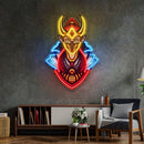 Golden Horned Lady Asassins LED Neon Sign Light Pop Art