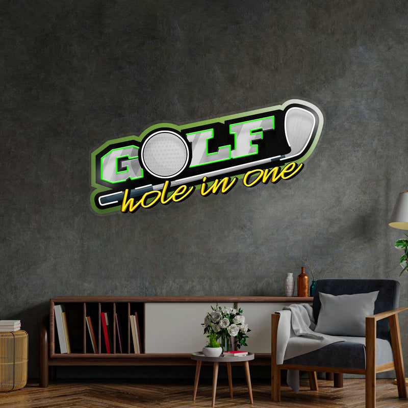 Golf Hole in one Led Neon Acrylic Artwork