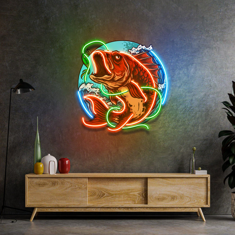 Good Bait Fish LED Neon Sign Light Pop Art