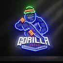 Gorilla Cartoon Mascot LED Neon Sign Light Pop Art