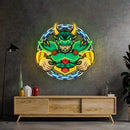 Green Dragon Mascot LED Neon Sign Light Pop Art