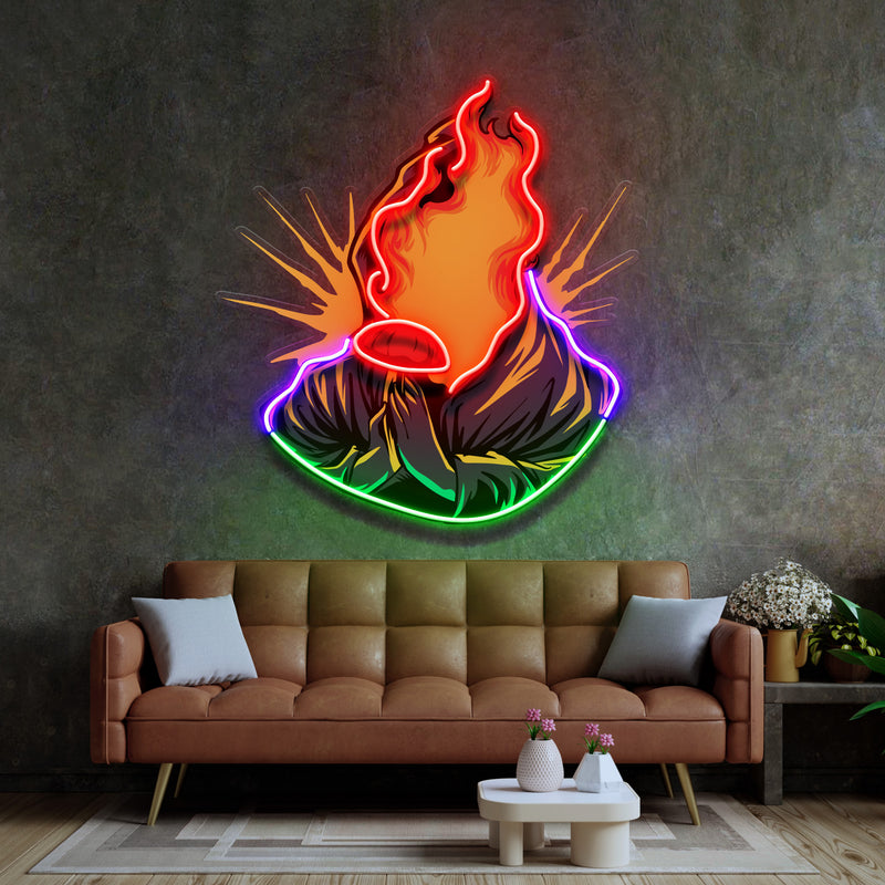 Grim Fire LED Neon Sign Light Pop Art