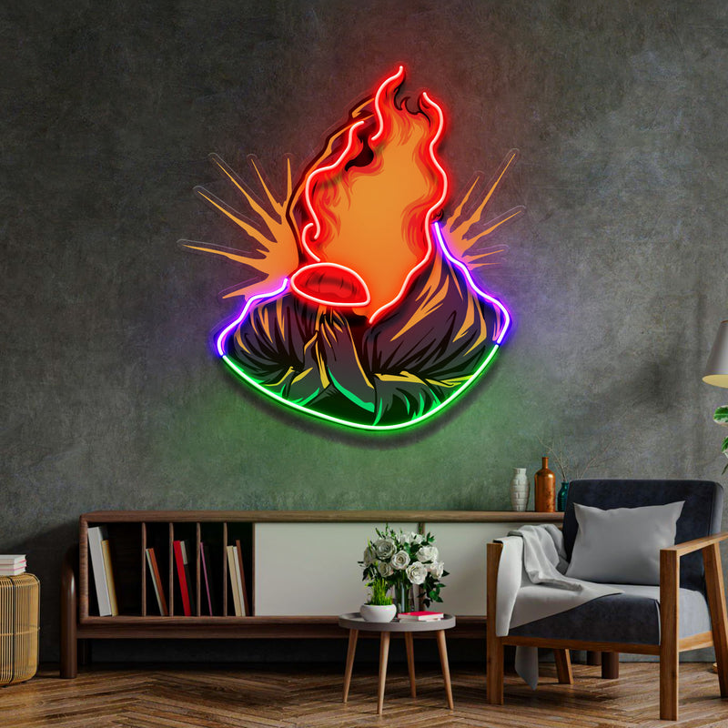 Grim Fire LED Neon Sign Light Pop Art