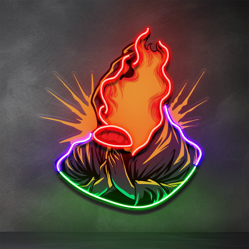 Grim Fire LED Neon Sign Light Pop Art