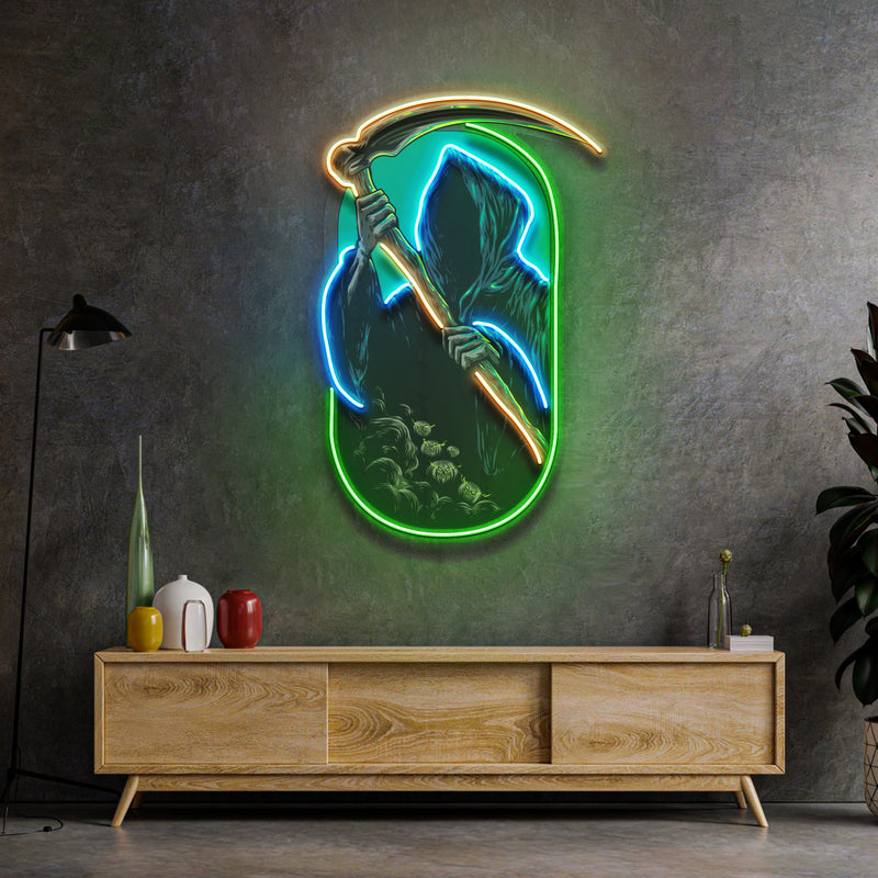 Grim Reaper LED Neon Sign Light Pop Art