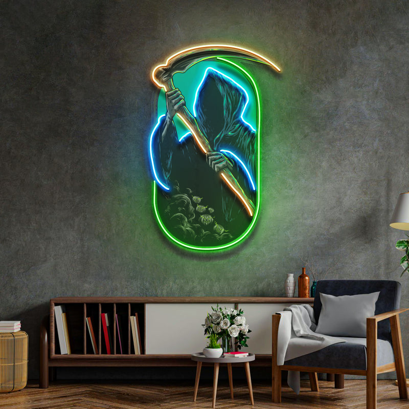 Grim Reaper LED Neon Sign Light Pop Art