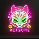 Hand Drawn Kitsune LED Neon Sign Light Pop Art