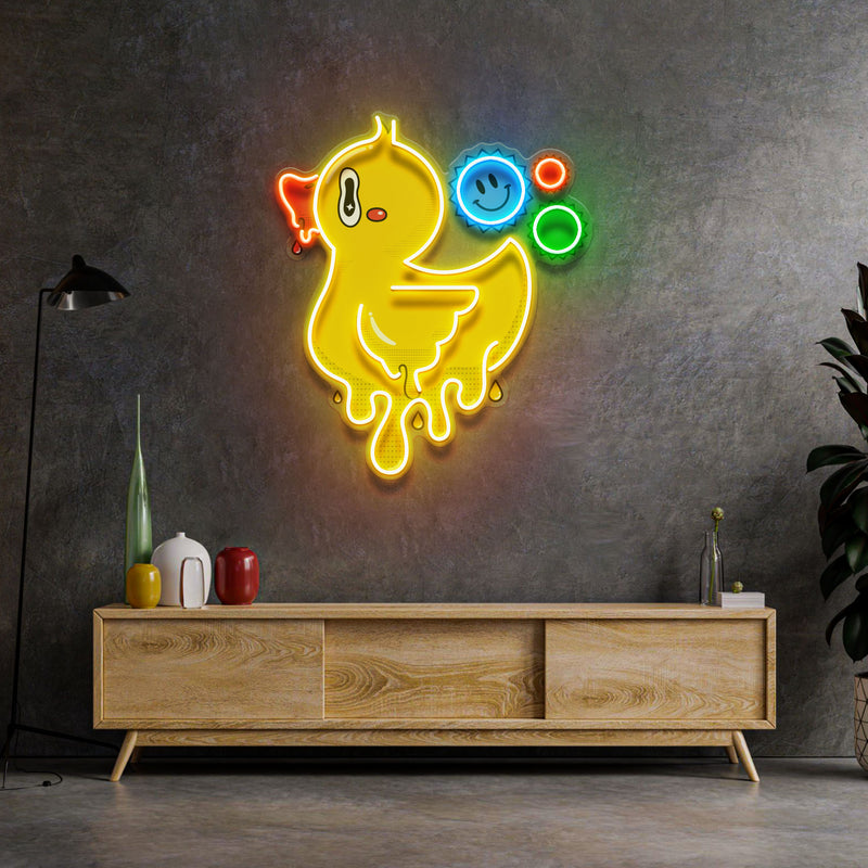 Happy Little Duck LED Neon Sign Light Pop Art