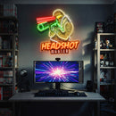 Headshot Master Gaming LED Neon Sign Light Pop Art