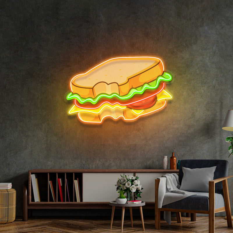 Hot Cheese Sandwich LED Neon Sign Light Pop Art