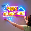 90s Music Hits Led Neon Acrylic Artwork