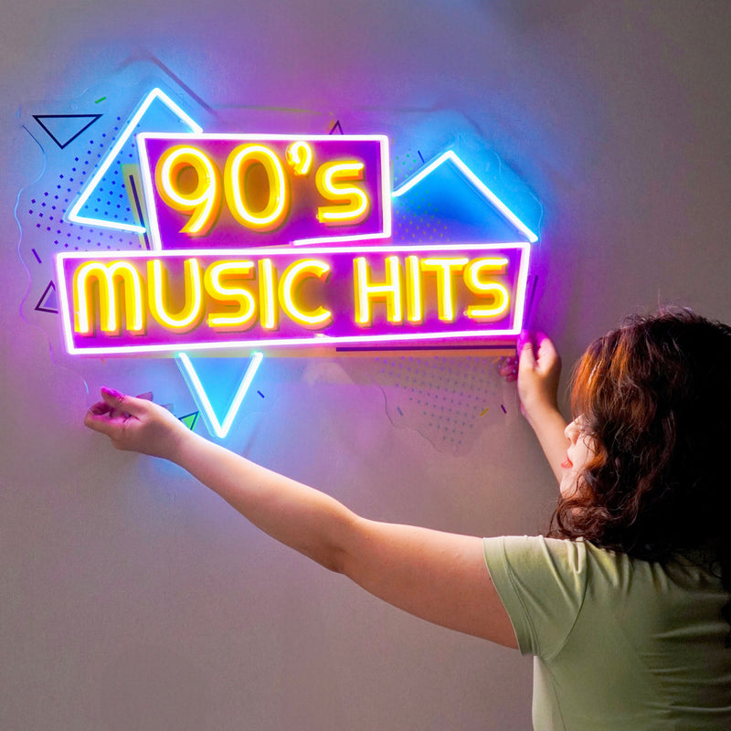 90s Music Hits Led Neon Acrylic Artwork