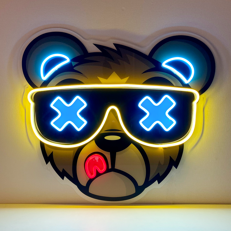 Bear Led Neon Acrylic Artwork