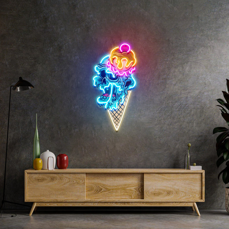 Ice Cream Zombie LED Neon Sign Light Pop Art