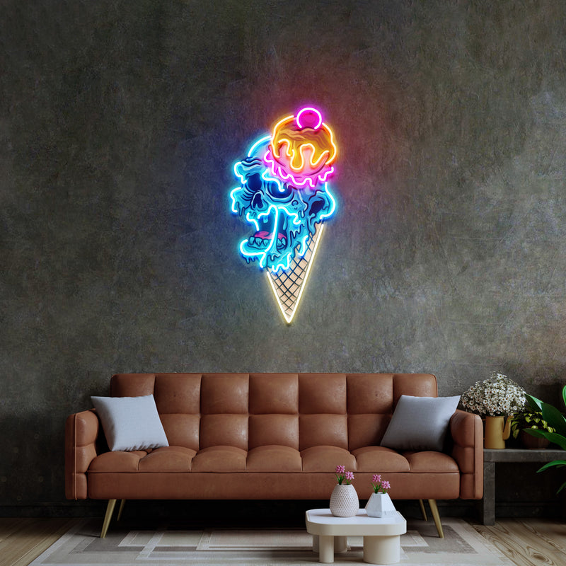 Ice Cream Zombie LED Neon Sign Light Pop Art