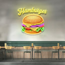 In Burgers We Trust LED Neon Sign Light Pop Art