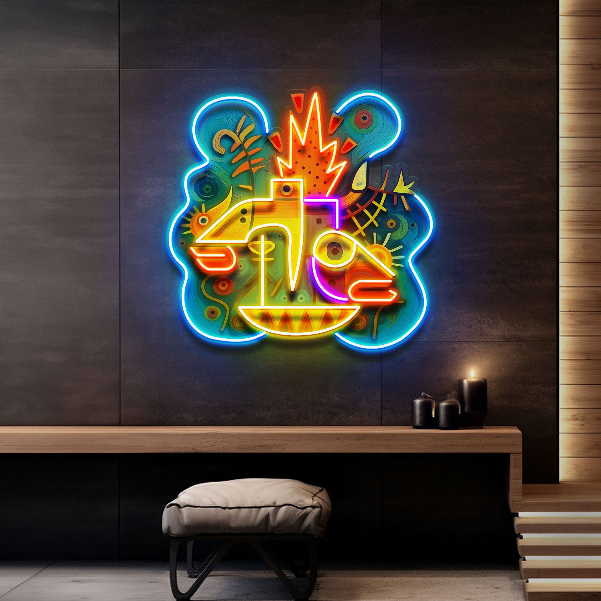 In The Ocean Life Abstract Art LED Neon Sign Light Pop Art