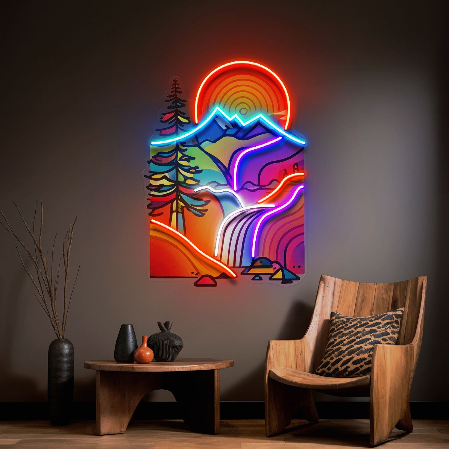 Landscape Painting In Abstract Art LED Neon Sign Light Pop Art