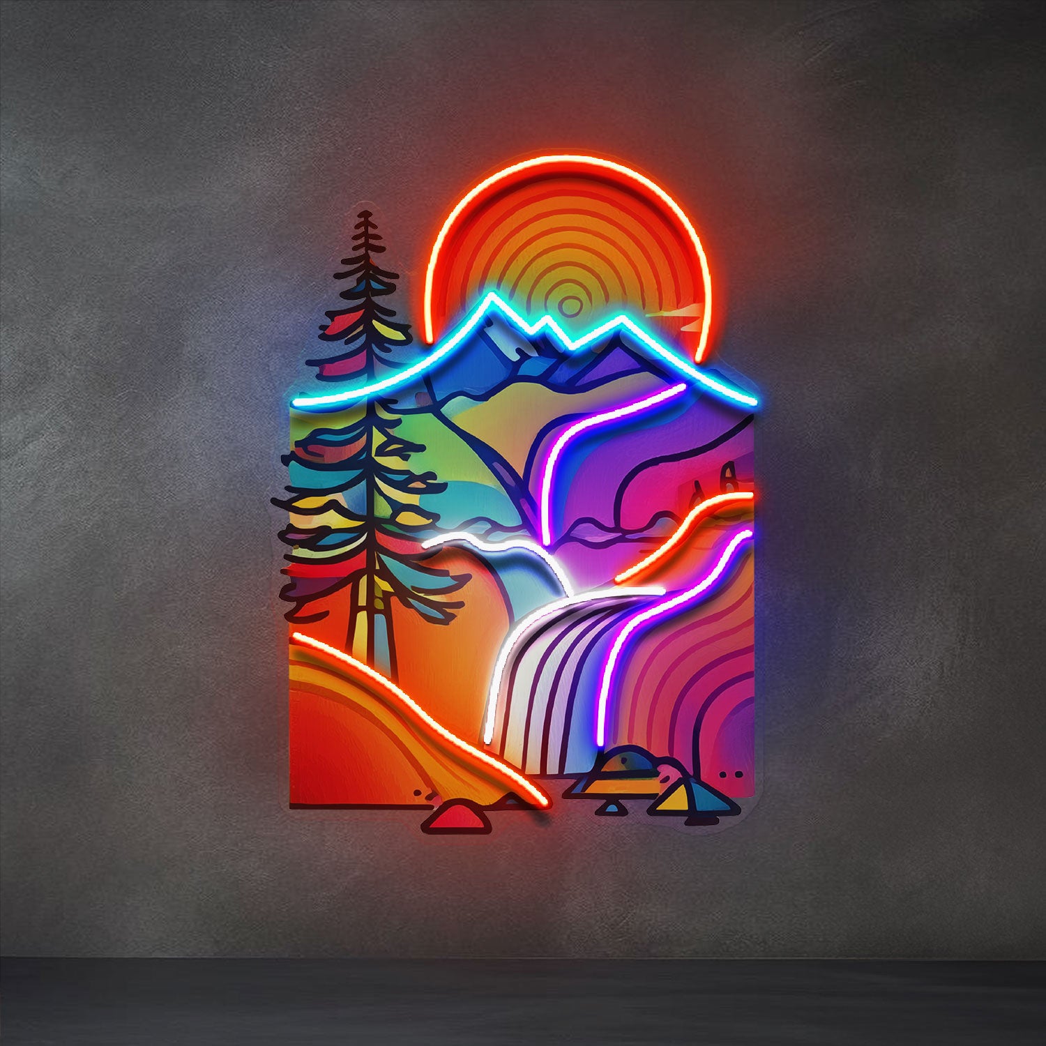 Landscape Painting In Abstract Art LED Neon Sign Light Pop Art