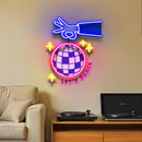 Let's Dance With Disco Ball LED Neon Sign Light Pop Art