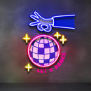 Let's Dance With Disco Ball LED Neon Sign Light Pop Art