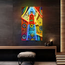 Lighthouse Painting In Abstract Art LED Neon Sign Light Pop Art