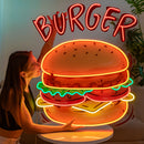 Hamburger Led Neon Acrylic Artwork