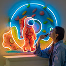 Astronaut Donut Led Neon Acrylic Artwork