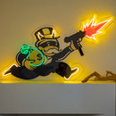 Violent Monopoly Gun Led Neon Acrylic Artwork