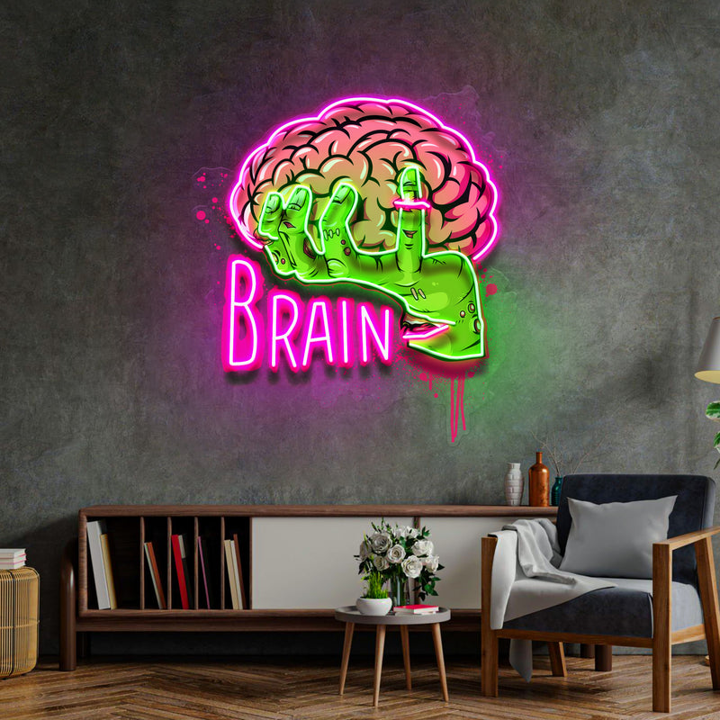 Make Your Brain LED Neon Sign Light Pop Art