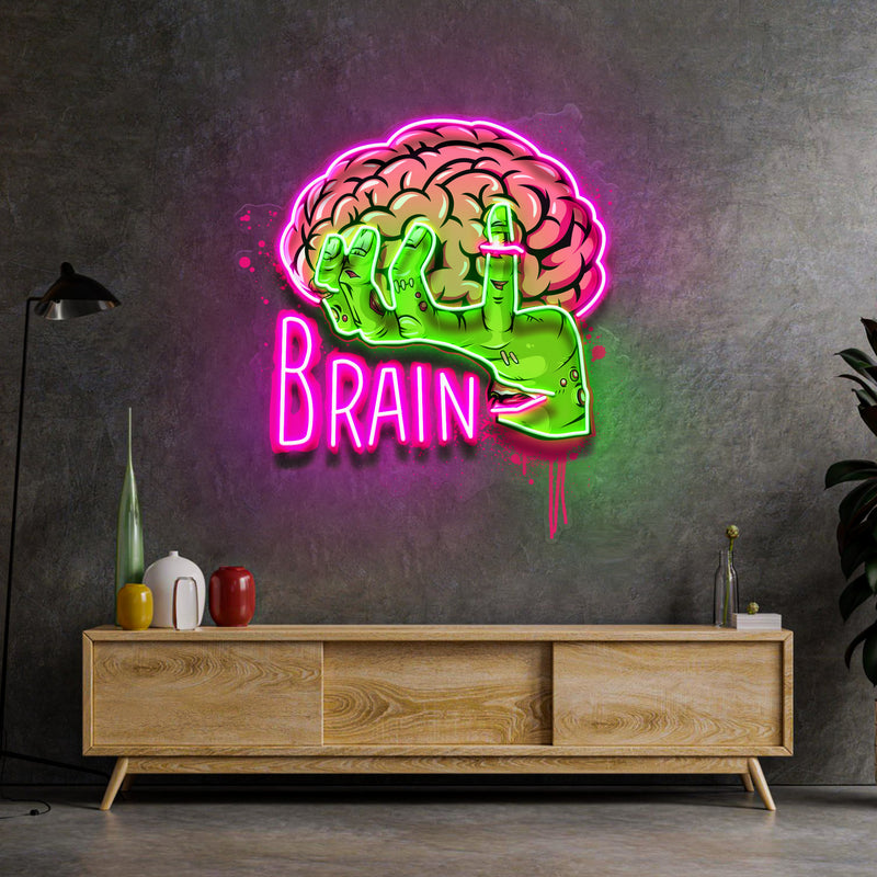 Make Your Brain LED Neon Sign Light Pop Art