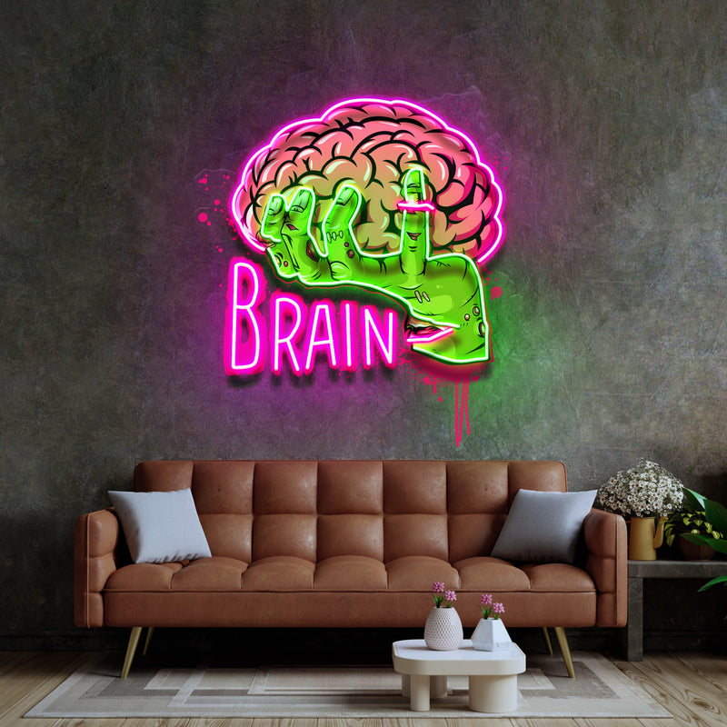 Make Your Brain LED Neon Sign Light Pop Art