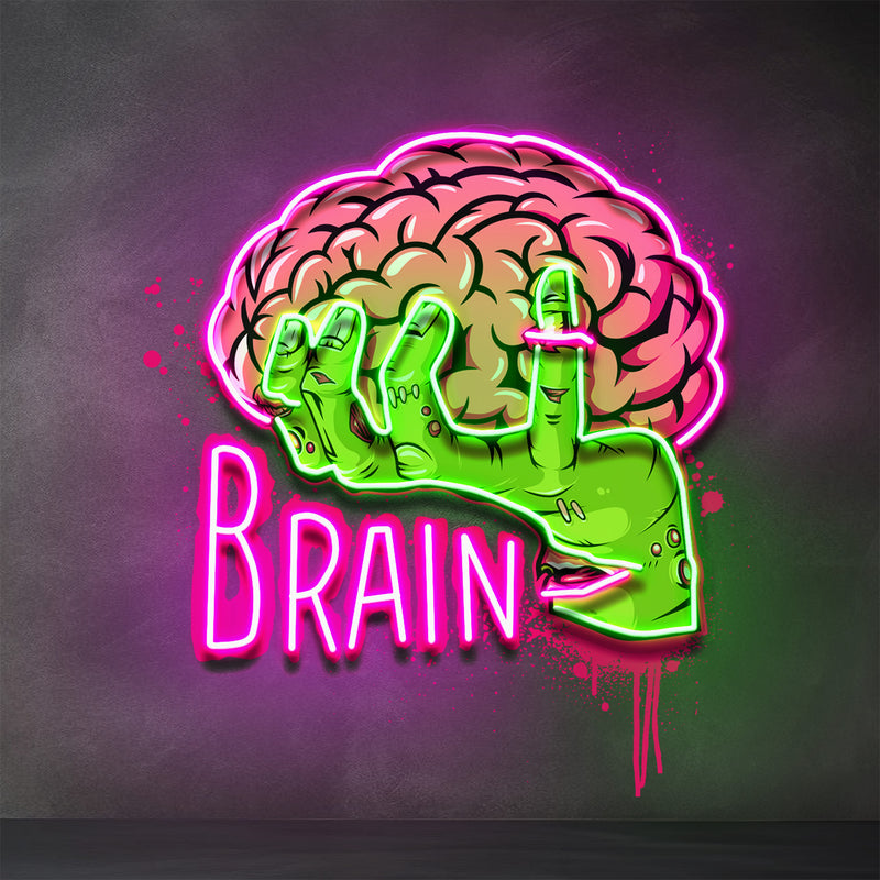 Make Your Brain LED Neon Sign Light Pop Art