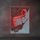 Monaco Formula F1 Circuit LED Neon Sign Light Pop Art