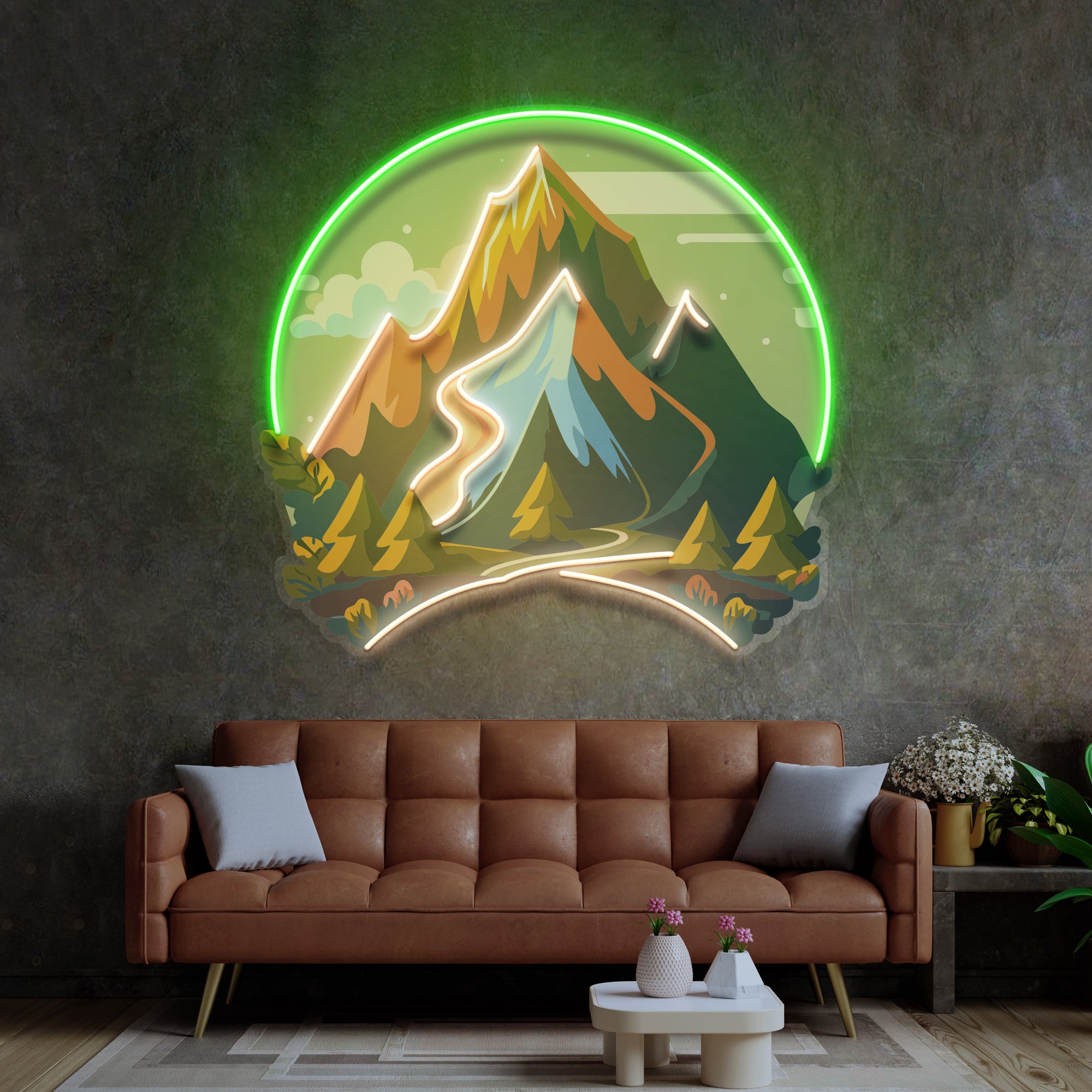 Mountain Landscape LED Neon Sign Light Pop Art
