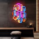 Multiple Colorful Faces Abstract Art LED Neon Sign Light Pop Art