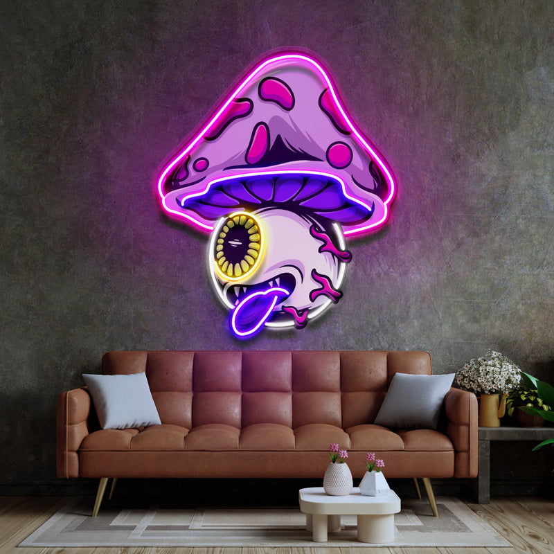 Mushroom Eye LED Neon Sign Light Pop Art